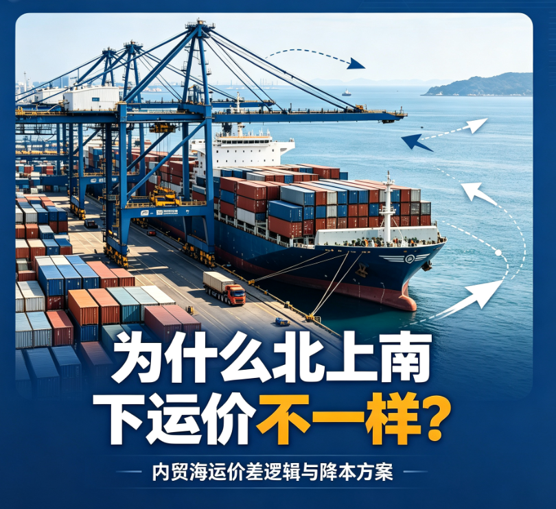 为什么同一条航线，北上和南下的集装箱运价不一样？