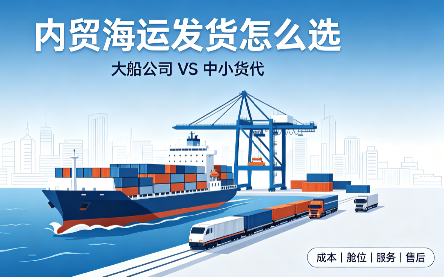 内贸海运发货选大船公司还是中小货代？成本、舱位、售后全维度对比